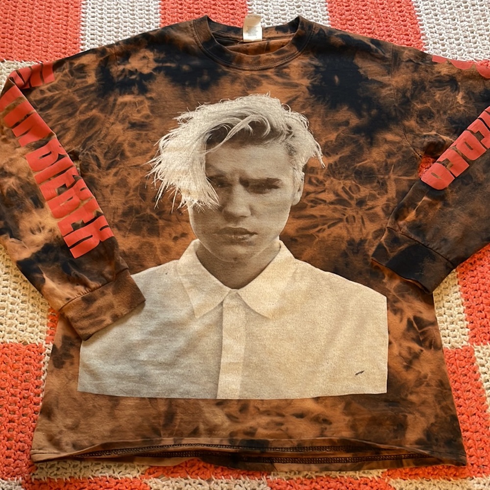 Justin Bieber Purpose Tour Long Sleeve T-Shirt unisex womens medium mens small